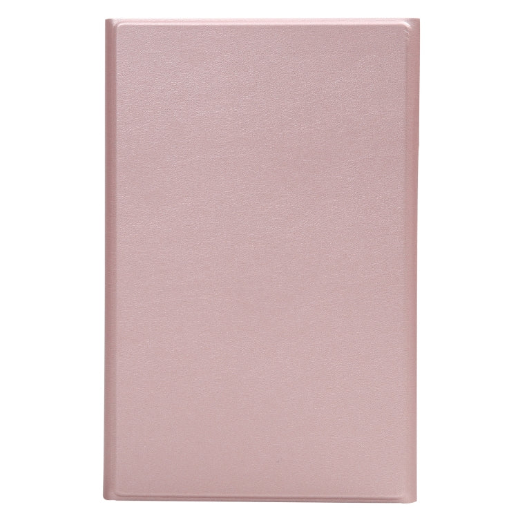 A220 Splittable Bluetooth Keyboard Leather Tablet Case for Samsung Galaxy Tab A7 Lite 8.7 T220 / T225, with Holder & Elastic Band Function(Rose Gold) - free shipping - PMC TechLife - Order now!