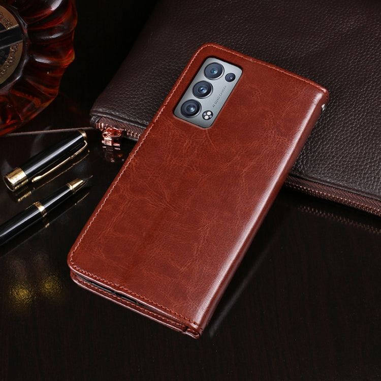 For OPPO Reno 6 Pro 5G idewei Crazy Horse Texture Horizontal Flip Leather Case with Holder & Card Slots & Wallet(Rose Red) - OPPO Cases by idewei | Online Shopping South Africa | PMC TechLife | Buy Now Pay Later Mobicred