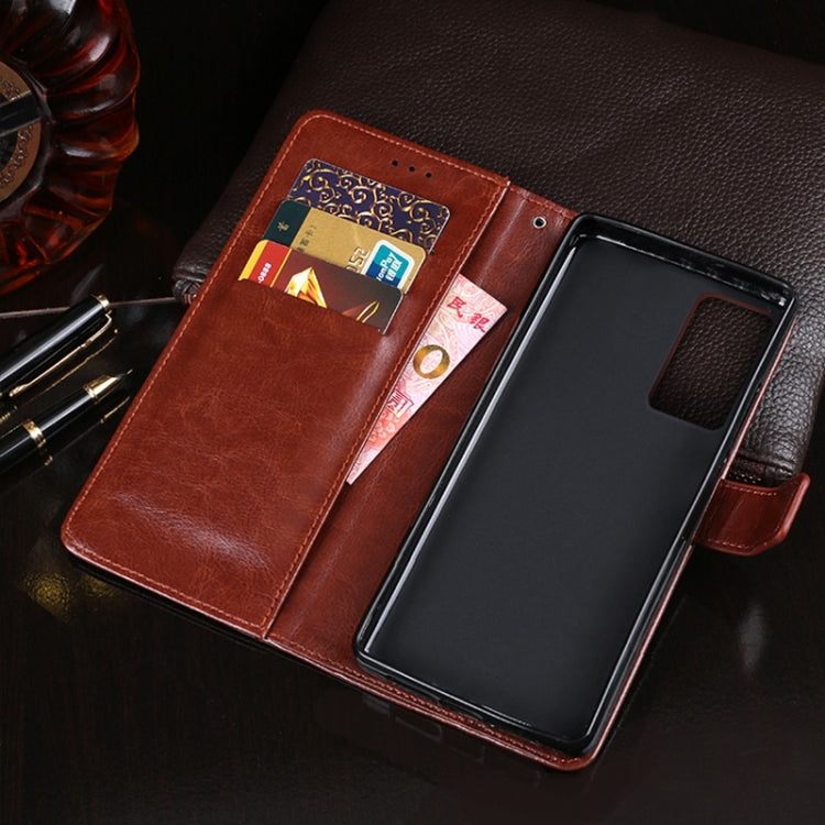 For OPPO Reno 6 Pro 5G idewei Crazy Horse Texture Horizontal Flip Leather Case with Holder & Card Slots & Wallet(Rose Red) - OPPO Cases by idewei | Online Shopping South Africa | PMC TechLife | Buy Now Pay Later Mobicred