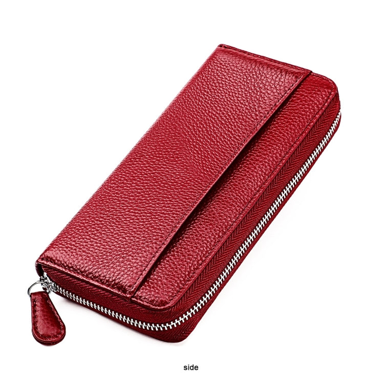 RFID Lychee Texture Fashion Organ Clutch Ladies Zipper Long Change Bag(Black) - free shipping - PMC TechLife - Order now!