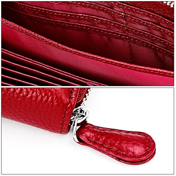 RFID Lychee Texture Fashion Organ Clutch Ladies Zipper Long Change Bag(Purple) - free shipping - PMC TechLife - Order now!