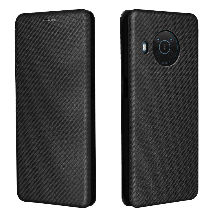 For Nokia X10 Carbon Fiber Texture Horizontal Flip TPU + PC + PU Leather Case with Card Slot(Black) - free shipping - PMC TechLife - Order now!