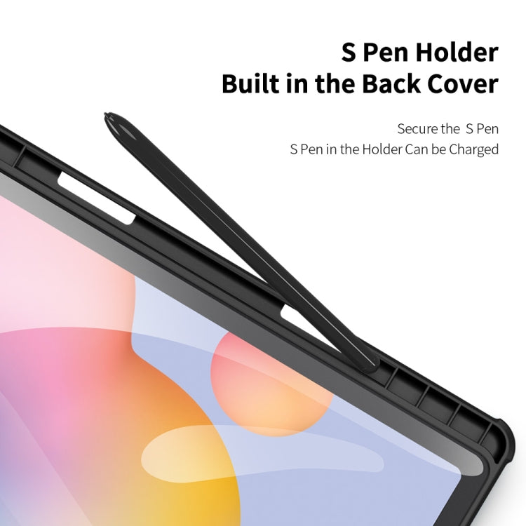For Samsung Galaxy Tab S6 Lite 2024 / 2020 DUX DUCIS TOBY Series Antiskid PU Leather + PC + TPU Horizontal Flip Case with Holder & Pen Slot & Sleep / Wake-up Function(Black) - Tab S6 Lite P610 / P615 by DUX DUCIS | Online Shopping South Africa | PMC TechLife | Buy Now Pay Later Mobicred