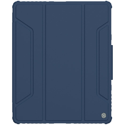 For iPad Pro 12.9 2022 / 2021 / 2020 NILLKIN Bumper Pro Horizontal Flip Leather Tablet Case with Pen Slot & Holder & Sleep / Wake-up Function (Blue) - iPad Pro 12.9 (2022/2021) Cases by NILLKIN | Online Shopping South Africa | PMC Jewellery