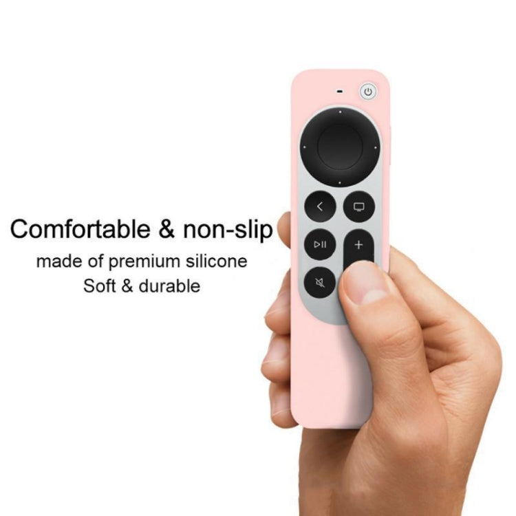 Silicone Protective Case Cover with Rope For Apple TV 4K 4th Siri Remote Controller(White) - Apple TV Accessories by PMC Jewellery | Online Shopping South Africa | PMC Jewellery