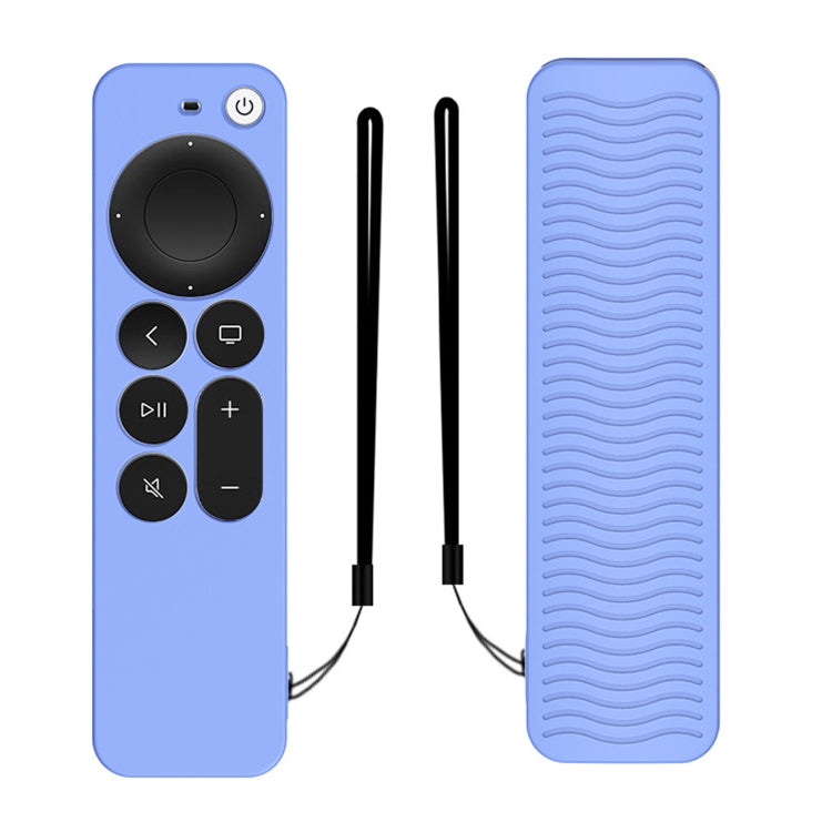 Silicone Protective Case Cover For Apple TV 4K 4th Siri Remote Controller(Luminous Blue) - Apple TV Accessories by PMC Jewellery | Online Shopping South Africa | PMC Jewellery