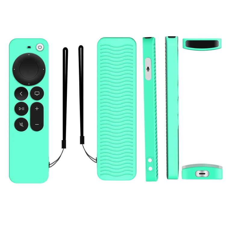 Silicone Protective Case Cover For Apple TV 4K 4th Siri Remote Controller(Ice Green) - Apple TV Accessories by PMC Jewellery | Online Shopping South Africa | PMC Jewellery