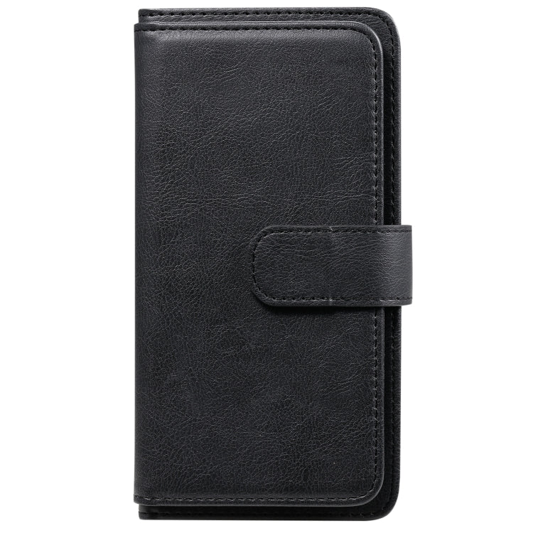For Xiaomi Redmi Note 10 Pro Multifunctional Magnetic Copper Buckle Horizontal Flip Solid Color Leather Case with 10 Card Slots & Wallet & Holder & Photo Frame(Black) - Xiaomi Cases by PMC TechLife | Online Shopping South Africa | PMC TechLife | Buy Now Pay Later Mobicred