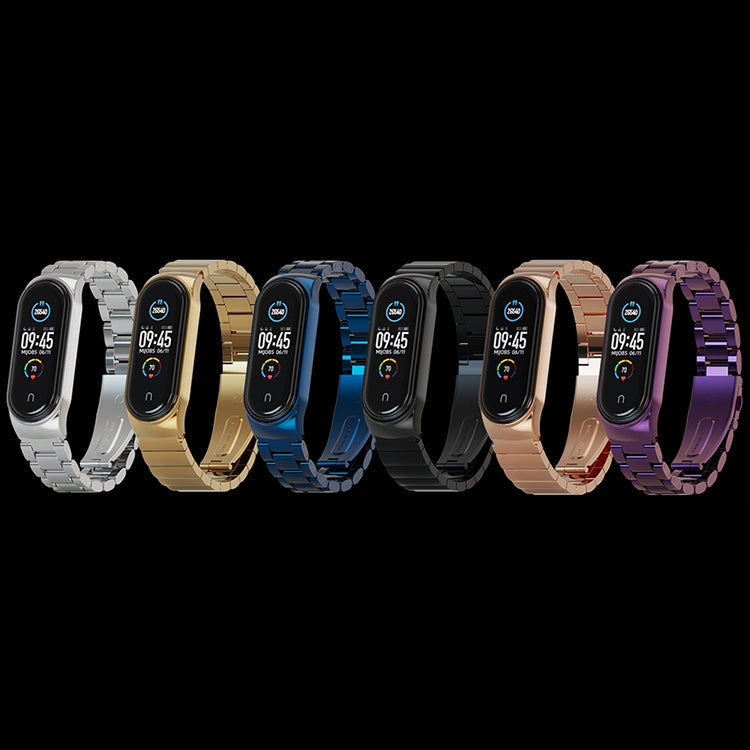 For Xiaomi Mi Band 6 / 5 / 4 / 3 Mijobs Metal CS Bamboo Joint Stainless Steel Watch Band(Gold) - free shipping - PMC TechLife - Order now!