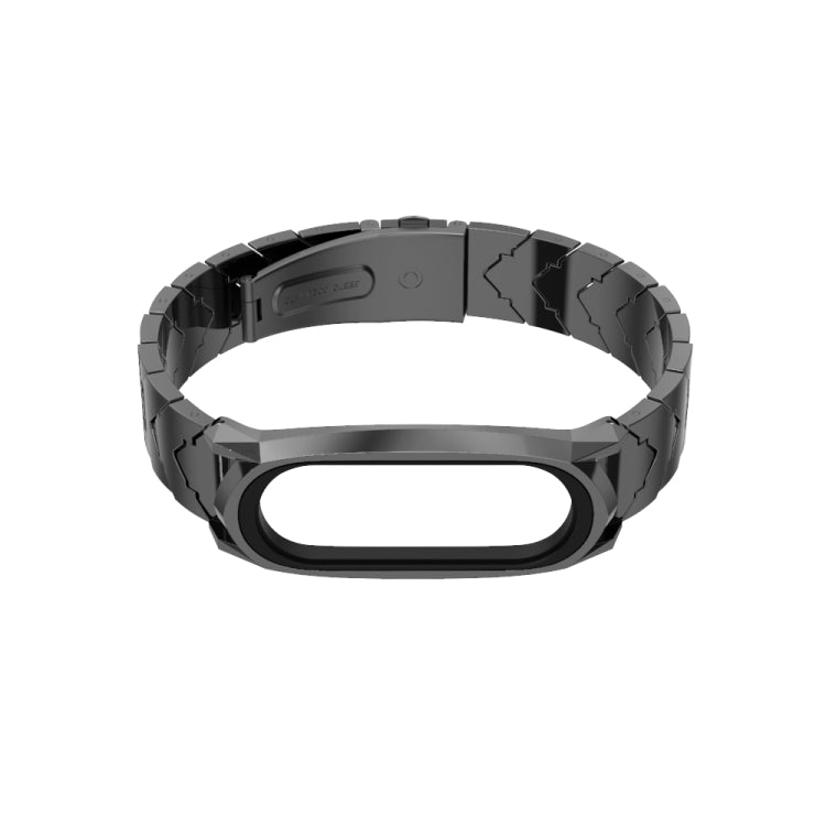 For Xiaomi Mi Band 6 / 5 / 4 / 3 Mijobs GT Metal Stainless Steel V Type Watch Band(Black) - Watch Bands by MIJOBS | Online Shopping South Africa | PMC TechLife | Buy Now Pay Later Mobicred