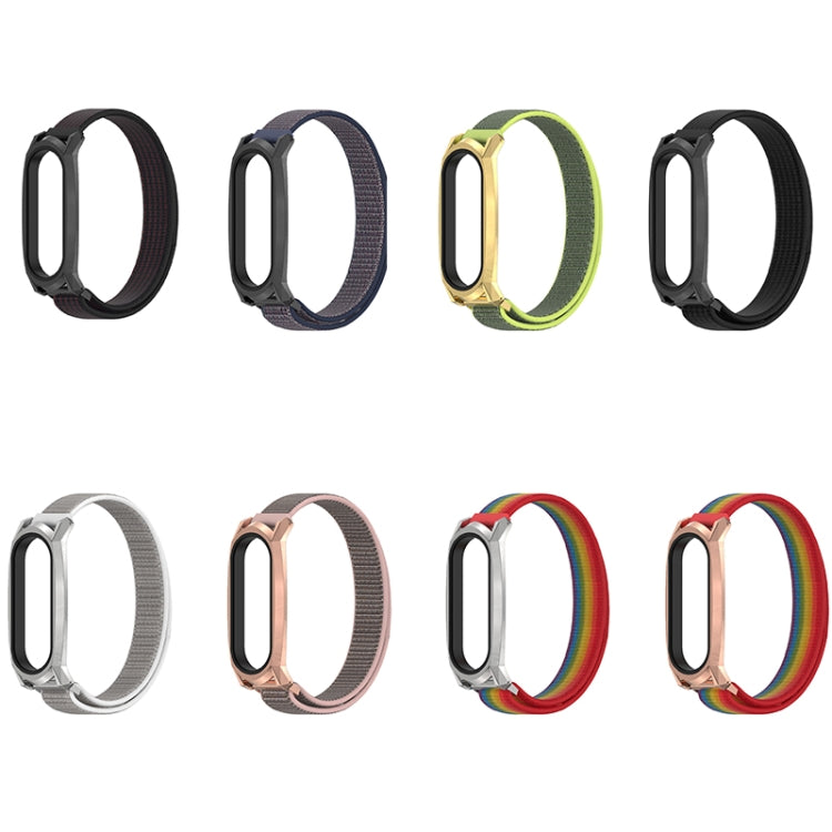 For Xiaomi Mi Band 6 / 5 / 4 / 3 Mijobs GT Nylon Loop Watch Band(Seashell Silver) - Watch Bands by MIJOBS | Online Shopping South Africa | PMC TechLife | Buy Now Pay Later Mobicred