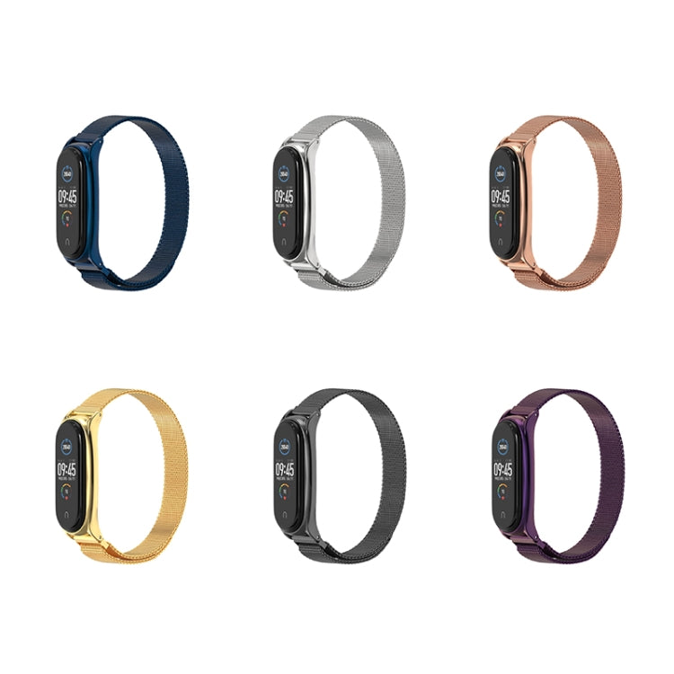 For Xiaomi Mi Band 6 / 5 / 4 / 3 Mijobs Milan Magnetic Plus Stainless Steel Watch Band(Gold) - Watch Bands by MIJOBS | Online Shopping South Africa | PMC TechLife | Buy Now Pay Later Mobicred