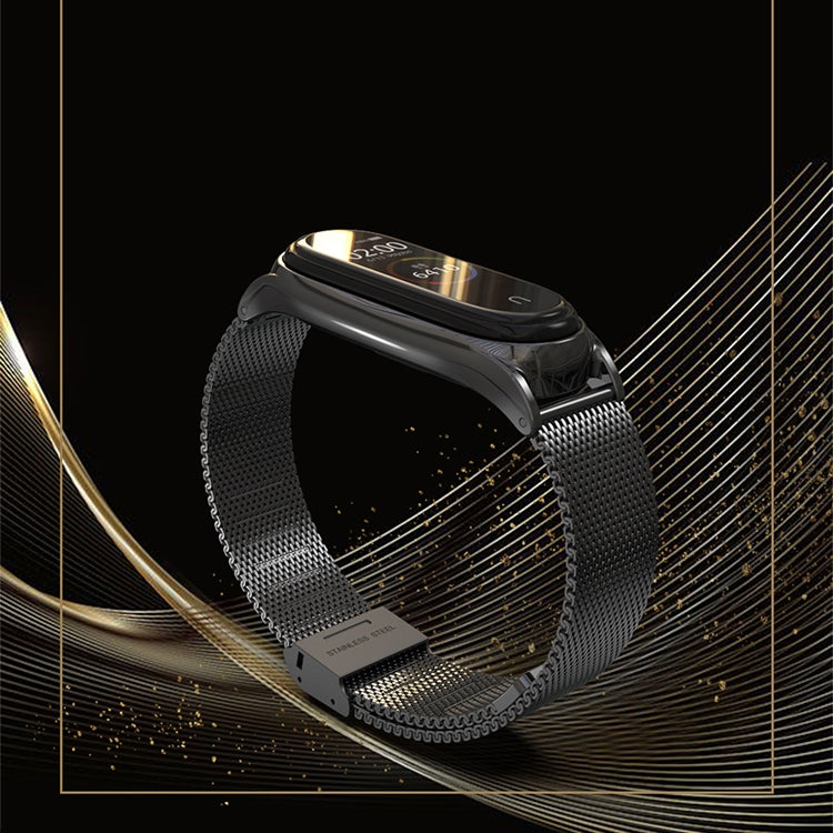 For Xiaomi Mi Band 6 / 5 / 4 / 3 Mijobs Milan Buckle Plus Stainless Steel Watch Band(Purple) - Watch Bands by MIJOBS | Online Shopping South Africa | PMC TechLife | Buy Now Pay Later Mobicred