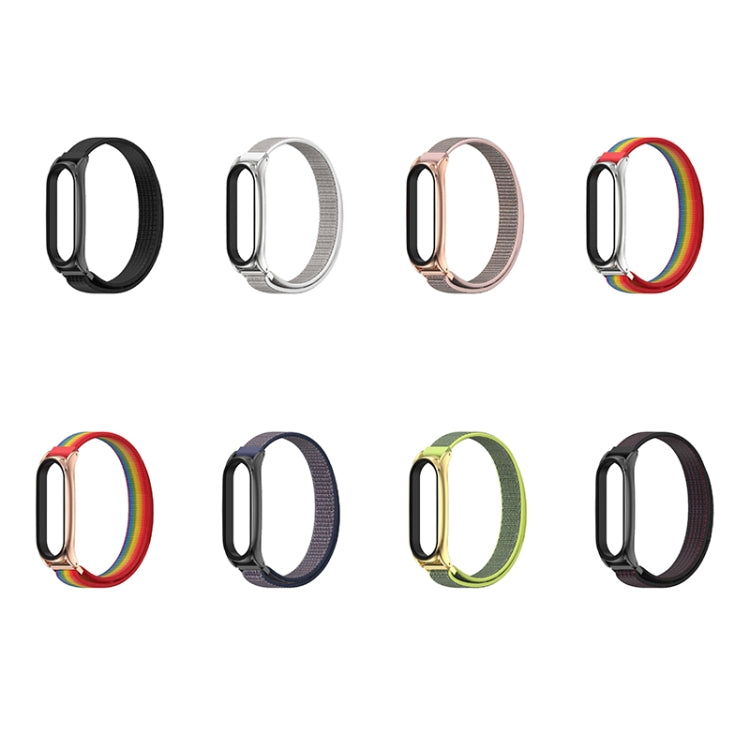 For Xiaomi Mi Band 6 / 5 / 4 / 3 Mijobs Nylon Loop Plus Watch Band Watch Band(Black) - Watch Bands by MIJOBS | Online Shopping South Africa | PMC TechLife | Buy Now Pay Later Mobicred