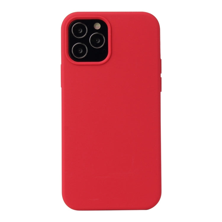 For iPhone 13 Solid Color Liquid Silicone Shockproof Protective Case(Carmine) - iPhone 13 Cases by PMC TechLife | Online Shopping South Africa | PMC TechLife