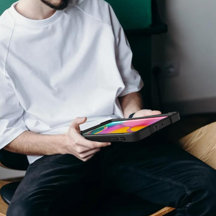 For Samsung Galaxy Tab A 10.1 (2019) Silicone + PC Shockproof Protective Case with Holder(Black) - Tab A 10.1 (2019) T510 / T515 by PMC TechLife | Online Shopping South Africa | PMC TechLife | Buy Now Pay Later Mobicred