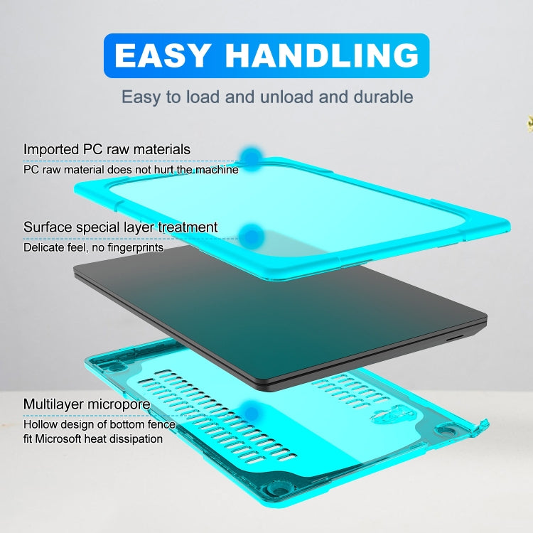 For Microsoft Surface Laptop 3 / 4 / 5 13.5 inch 1769 / 1867 / 1958 Cloth TPU + PC Two-color Anti-fall Laptop Protective Case(Sky Blue) - Microsoft by PMC TechLife | Online Shopping South Africa | PMC TechLife | Buy Now Pay Later Mobicred