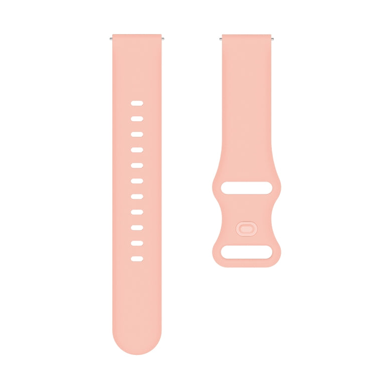 20mm For Amazfit GTS4 / GTS4 mini / GTS3 Universal Inner Back Buckle Perforation Silicone Watch Band(Pink) - Watch Bands by MIJOBS | Online Shopping South Africa | PMC TechLife | Buy Now Pay Later Mobicred