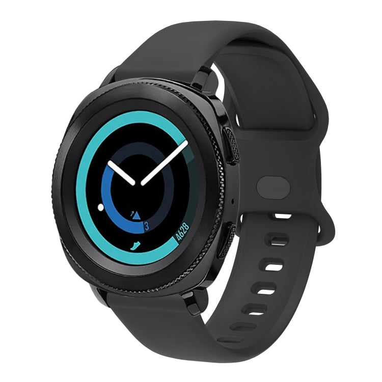20mm For Amazfit GTS4 / GTS4 mini / GTS3 Universal Inner Back Buckle Perforation Silicone Watch Band(Black) - Watch Bands by MIJOBS | Online Shopping South Africa | PMC TechLife | Buy Now Pay Later Mobicred