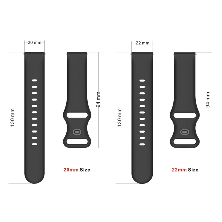22mm For Xiaomi Haylou RT RS3 LS04 / LS05S Universal Inner Back Buckle Perforation Silicone Watch Band(Light Purple) - Watch Bands by MIJOBS | Online Shopping South Africa | PMC TechLife | Buy Now Pay Later Mobicred