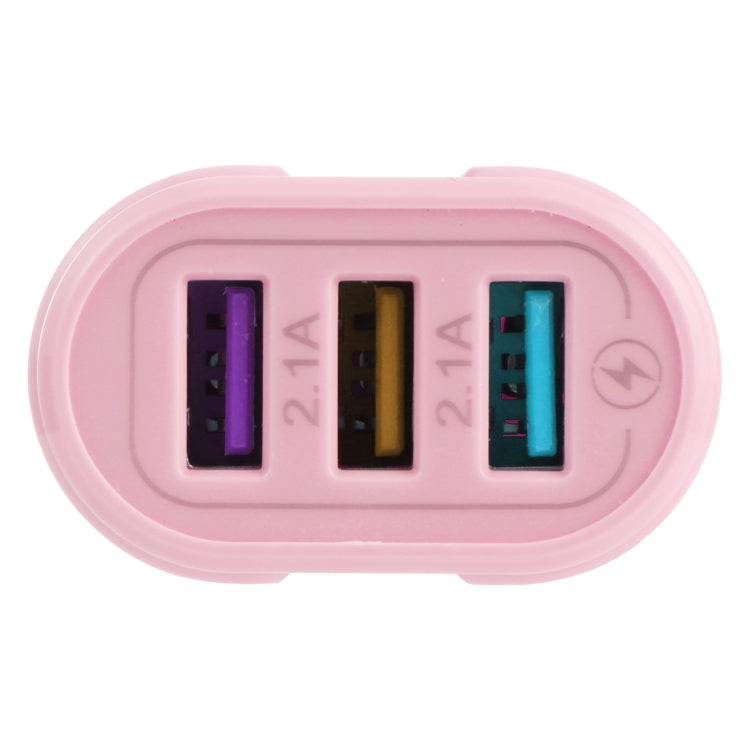 13-222 QC3.0 USB + 2.1A Dual USB Ports Macarons Travel Charger, EU Plug(Pink) - free shipping - PMC TechLife - Order now!