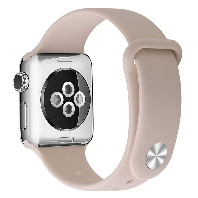Silicone Watch Band For Apple Watch Series 9&8&7 41mm / SE 3&SE 2&6&SE&5&4 40mm / 3&2&1 38mm(Pink Sand) - Watch Bands by PMC TechLife | Online Shopping South Africa | PMC TechLife | Buy Now Pay Later Mobicred