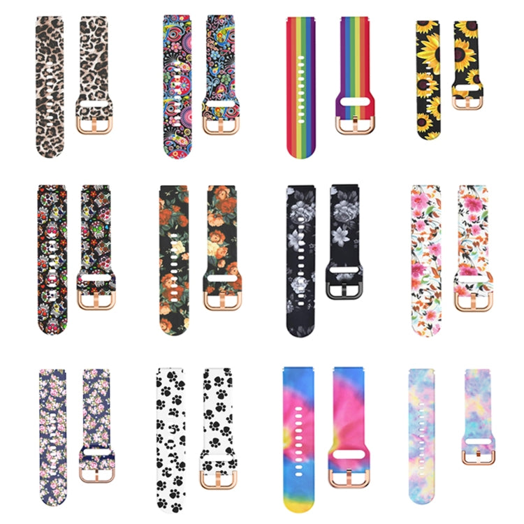 For Xiaomi Haylou LS01 Silicone Printing Watch Band(Colorful Skull) - Watch Bands by MIJOBS | Online Shopping South Africa | PMC TechLife | Buy Now Pay Later Mobicred