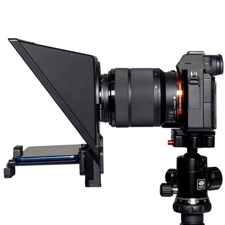 FEELWORLD TP2A NEW Portable Teleprompter with Remote Control & Lens Adapter Ring For Below 8 inches Mobile Phone / Tablet / SLR Camera - free shipping - PMC TechLife - Order now!