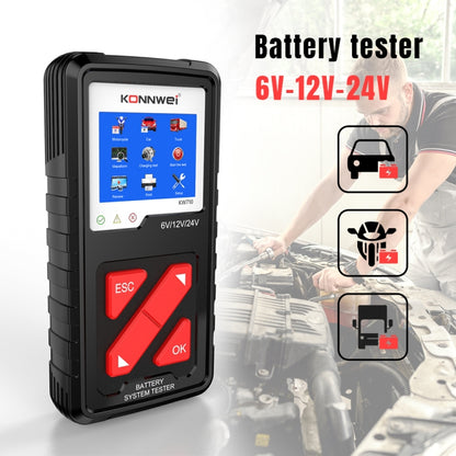 KONNWEI KW710 Car 3.2 inch 6V-24V Lead-acid Battery Tester Support 13 Languages - Code Readers & Scan Tools by KONNWEI | Online Shopping South Africa | PMC Jewellery