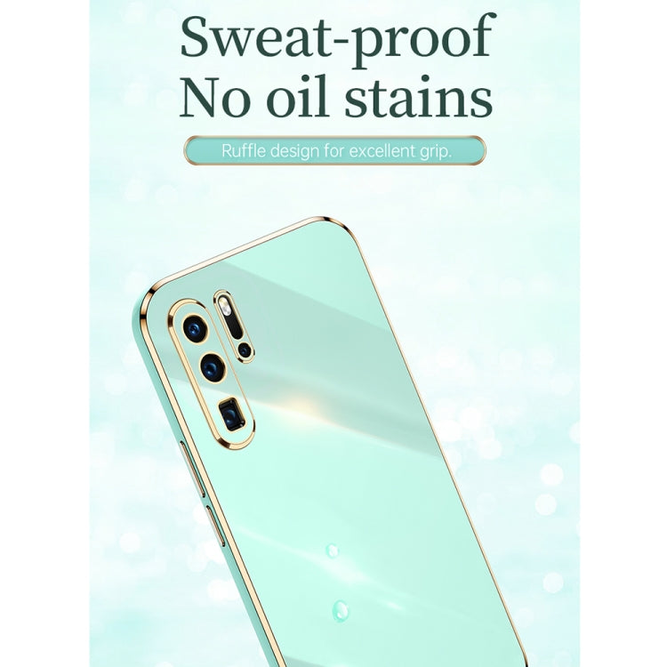 For Huawei P30 Pro XINLI Straight Edge 6D Electroplate TPU Phone Case(Mint Green) - Huawei Cases by XINLI | Online Shopping South Africa | PMC TechLife | Buy Now Pay Later Mobicred