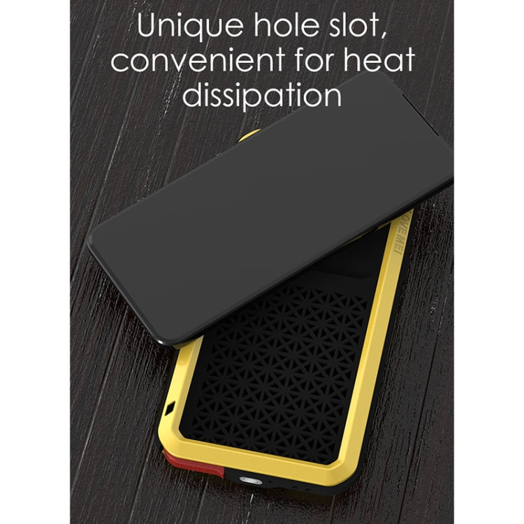 For LG V60 ThinQ 5G LOVE MEI Metal Shockproof Waterproof Dustproof Protective Case with Glass(Black) - free shipping - PMC TechLife - Order now!
