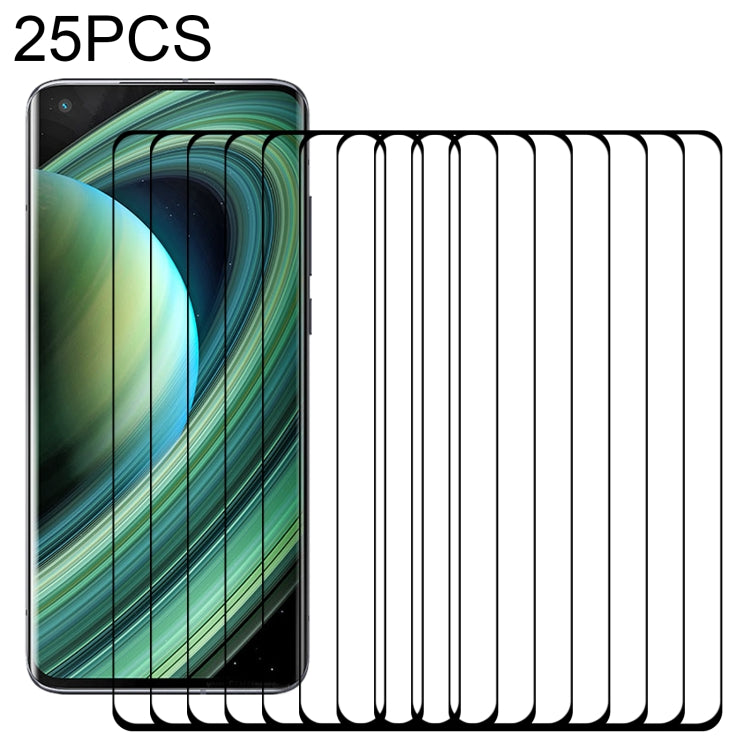 For Xiaomi Mi 10 Ultra 25 PCS 3D Curved Edge Full Screen Tempered Glass Film(Black) -  by PMC TechLife | Online Shopping South Africa | PMC TechLife