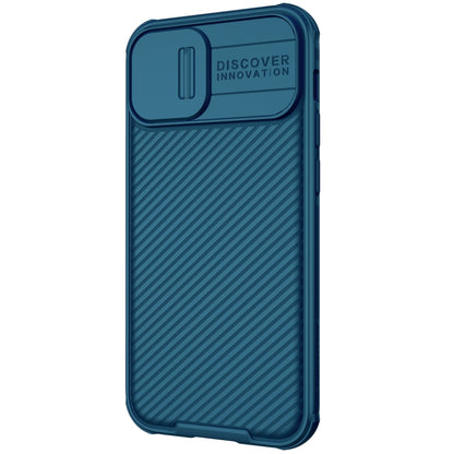 For iPhone 13 mini NILLKIN Black Mirror Pro Series Camshield Full Coverage Dust-proof Scratch Resistant Phone Case (Blue) - iPhone 13 mini Cases by NILLKIN | Online Shopping South Africa | PMC Jewellery