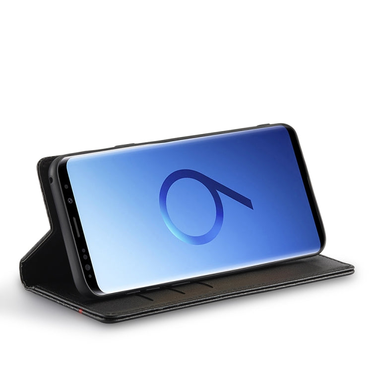 LC.IMEEKE Carbon Fiber PU + TPU Horizontal Flip Leather Case with Holder & Card Slot & Wallet For Samsung Galaxy S9+(Vertical Black) - free shipping - PMC TechLife - Order now!