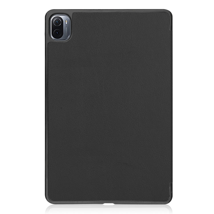 For Xiaomi Pad 5 Custer Texture Horizontal Flip Leather Case with Three-folding Holder & Sleep / Wake-up Function(Black) - free shipping - PMC TechLife - Order now!