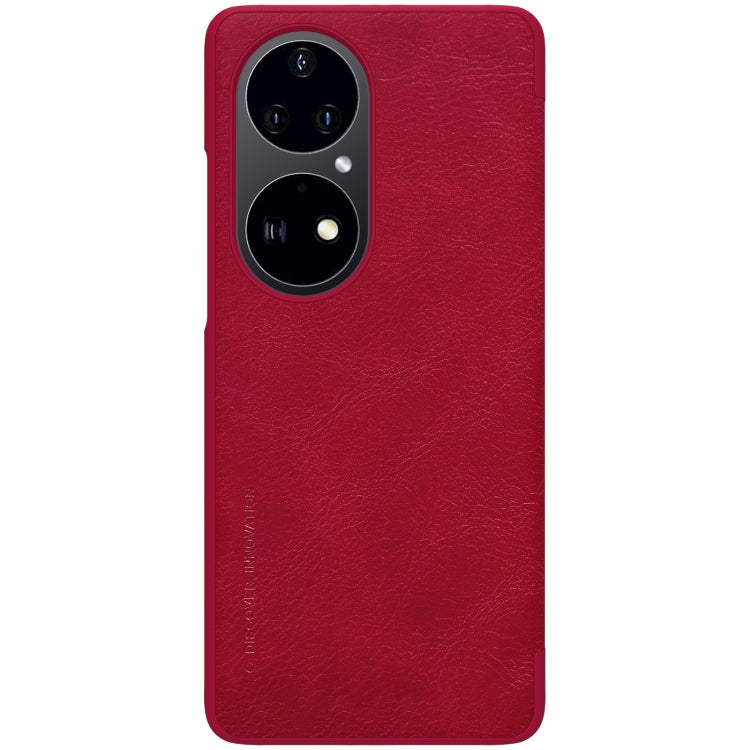 For Huawei P50 Pro NILLKIN QIN Series Crazy Horse Texture Horizontal Flip Leather Case with Card Slot(Red) - Huawei Cases by NILLKIN | Online Shopping South Africa | PMC Jewellery