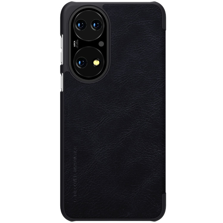 For Huawei P50 NILLKIN QIN Series Crazy Horse Texture Horizontal Flip Leather Case with Card Slot(Black) - Huawei Cases by NILLKIN | Online Shopping South Africa | PMC Jewellery