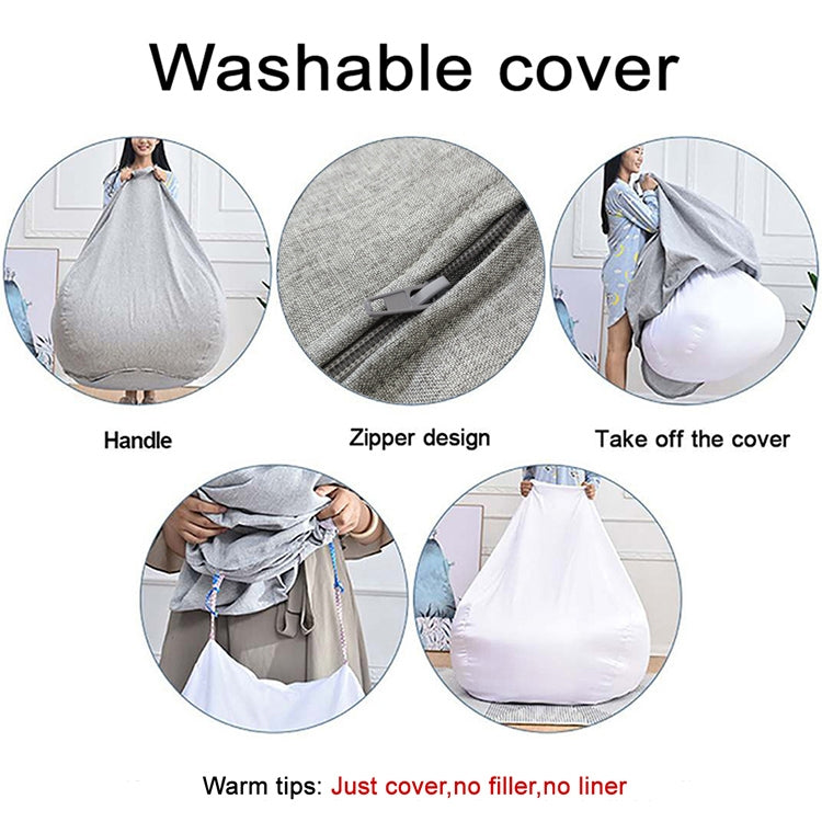 Lazy Sofa Bean Bag Chair Fabric Cover, Size:100 x 120cm(Purple) - free shipping - PMC TechLife - Order now!