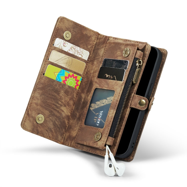 For iPhone 13 Pro Max CaseMe-008 Detachable Multifunctional Horizontal Flip Leather Case with Card Slot & Holder & Zipper Wallet & Photo Frame (Brown) - iPhone 13 Pro Max Cases by CaseMe | Online Shopping South Africa | PMC TechLife