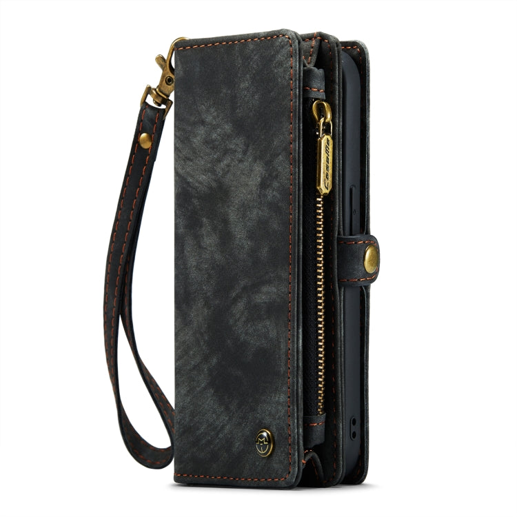 For iPhone 13 CaseMe-008 Detachable Multifunctional Horizontal Flip Leather Case with Card Slot & Holder & Zipper Wallet & Photo Frame(Black) - free shipping - PMC TechLife - Order now!