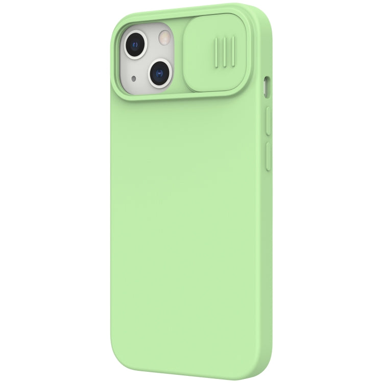 For iPhone 13 NILLKIN CamShield MagSafe Magnetic Liquid Silicone + PC Full Coverage Case(Green) - iPhone 13 Cases by NILLKIN | Online Shopping South Africa | PMC Jewellery