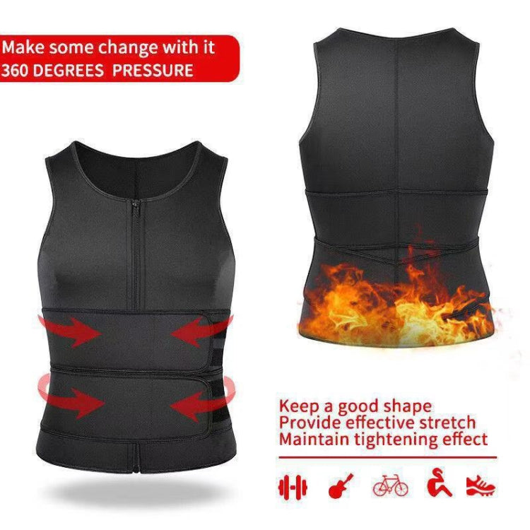 Neoprene Men Sport Body Shapers Vest Waist Body Shaping Corset, Size:XXL(Grey) -  by PMC Jewellery | Online Shopping South Africa | PMC Jewellery