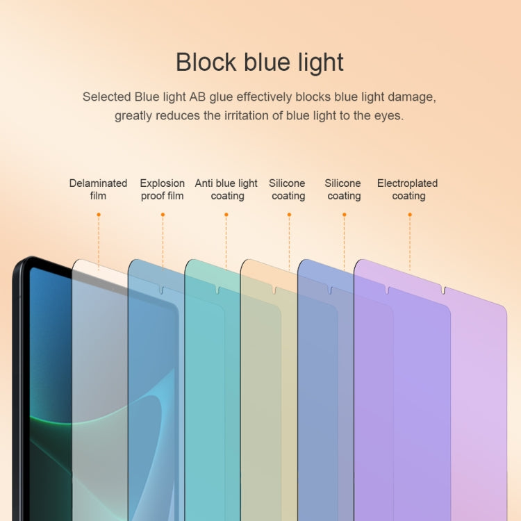 For Xiaomi Mi Pad 5 / 5 Pro NILLKIN V+ Series 0.33mm 4H Anti-blue Ray Tempered Glass Film - Mi Pad 5 / 5 Pro Tempered Glass by NILLKIN | Online Shopping South Africa | PMC Jewellery