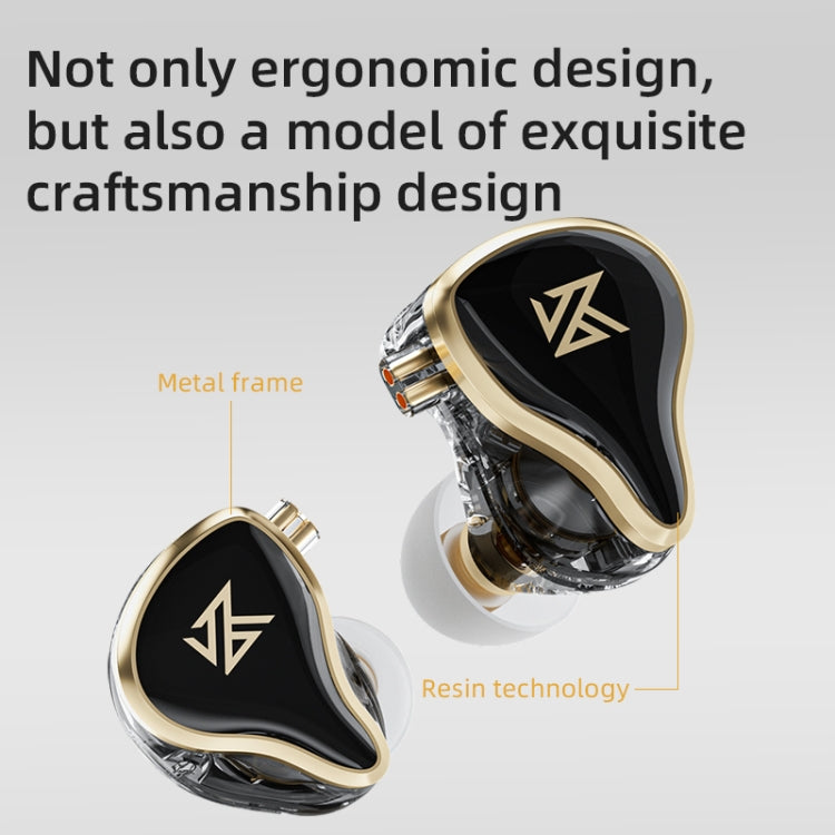 KZ ZAS 16-unit Ring Iron In-ear Wired Earphone, Mic Version(Black) - In Ear Wired Earphone by KZ | Online Shopping South Africa | PMC TechLife | Buy Now Pay Later Mobicred