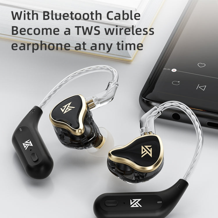 KZ ZAS 16-unit Ring Iron In-ear Wired Earphone, Mic Version(Black) - In Ear Wired Earphone by KZ | Online Shopping South Africa | PMC TechLife | Buy Now Pay Later Mobicred