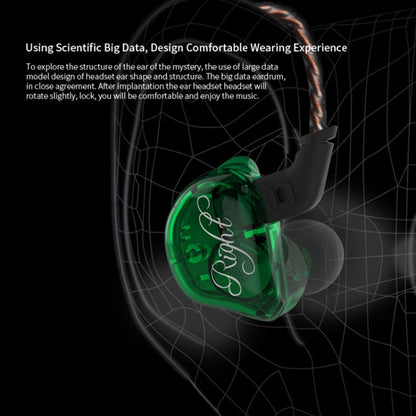 KZ ZSR 6-unit Ring Iron In-ear Wired Earphone, Standard Version(Green) - In Ear Wired Earphone by KZ | Online Shopping South Africa | PMC Jewellery