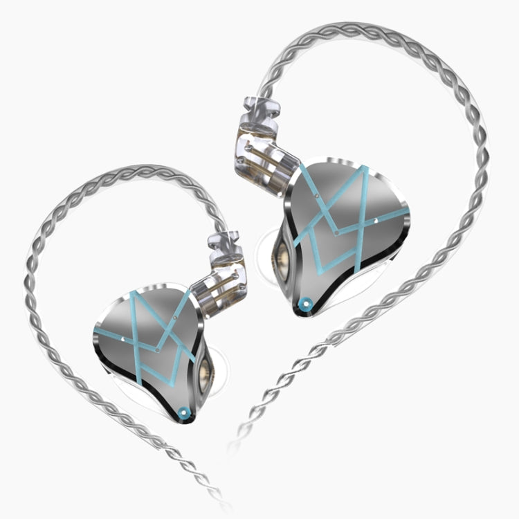 KZ ASX 20-unit Balance Armature Monitor HiFi In-Ear Wired Earphone No Mic(Silver) - In Ear Wired Earphone by KZ | Online Shopping South Africa | PMC Jewellery