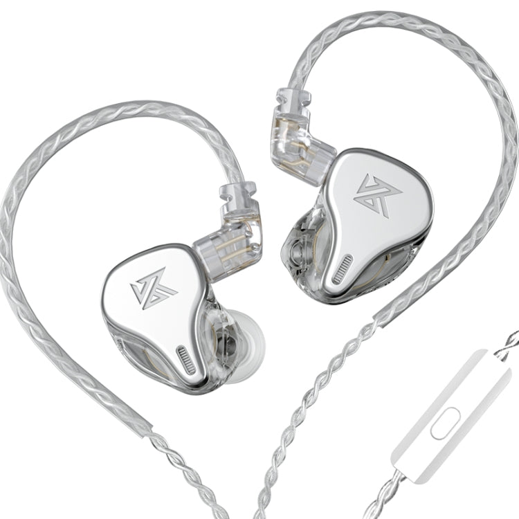 KZ DQ6 3-unit Dynamic HiFi In-Ear Wired Earphone With Mic(Silver) - free shipping - PMC TechLife - Order now!