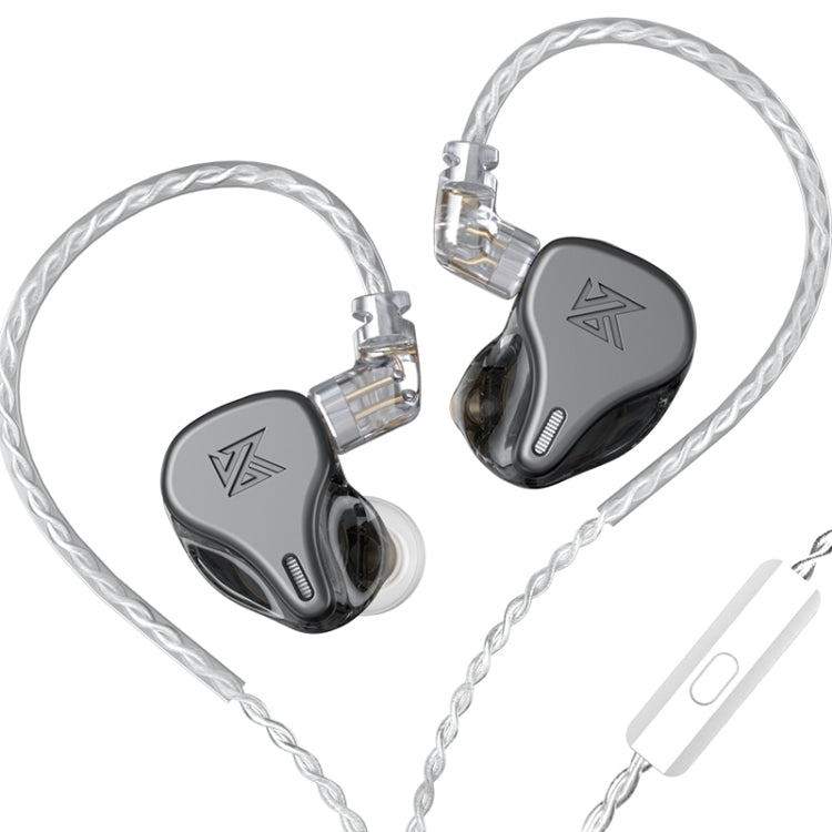 KZ DQ6 3-unit Dynamic HiFi In-Ear Wired Earphone With Mic(Grey) - free shipping - PMC TechLife - Order now!