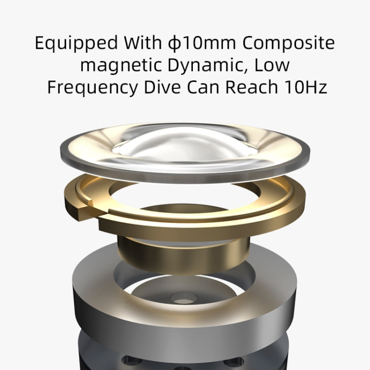 KZ EDX Dynamic Monitor HiFi In-Ear Wired Earphone With Mic(Black) - In Ear Wired Earphone by KZ | Online Shopping South Africa | PMC TechLife | Buy Now Pay Later Mobicred